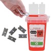 Razors Blades Disposal Case, Large Capacity Red Razor Blade Bank