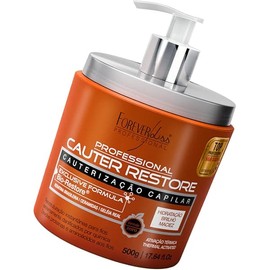 Forever Liss Cauter Restore Formaldehyde - Free Cauterization - Instantaneous Restructuring for Hair Extremely Damaged- 500g/17, 63fl.oz