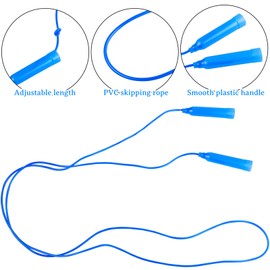 Elcoho 15 Pack Colorful Kids Jump Rope Set Adjustable Plastic Kids Jump Rope Skipping Rope Outdoor Jump Ropes Great Party Favor