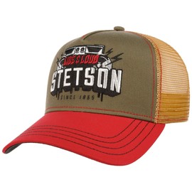 Stetson Festival Trucker Cap Snapback Men's Summer Winter, beige / red, Unit size