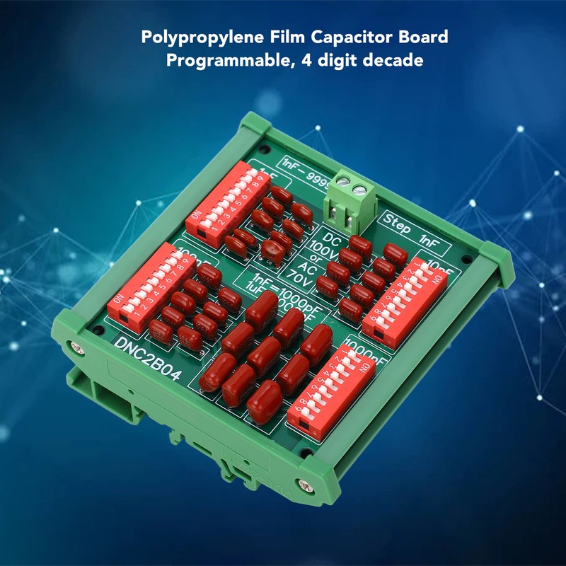 1nF Step 4 Digit Decade Programmable Capacitor Board Polypropylene Film