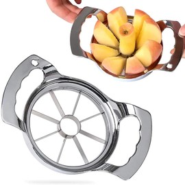ANSIEDIO Apple Slicer Corer, 8-Slice Apple Slicer Corer, Cutter, Divider, Wedger, Zinc Alloy Easy Grip Fruit Slicer with Sharp Blade for Apples, Pears and More