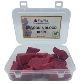 Yajna-100% Pure-Indian-Dragon’s-Blood-Resin-Dracaena-Daemonorops-Draco-Sap Natural Aromatic-Incense-Tear-Rock-Sap Ideal-for-Meditation-Rooms-Yoga-Studios 1Lb-453.6-Grams-16-Ounce
