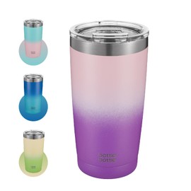 BOTTLE BOTTLE Tumbler with Lid, No Overflow, 20.9 fl oz (600 ml), Large Capacity Water Bottle, Double Wall Stainless Steel, Coffee Bottle, Vacuum Insulated, Cold Insulated, Straw, Direct Drinking