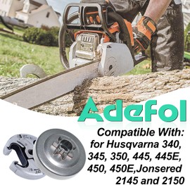 Adefol 325" 7T Clutch Drum Kit for Husqvarna 345 346 350 445 450 445E 450E 351 353 Chainsaw, Clutch Drum Bearing Kit with Bumper Spike Felling Dog Replacement Parts # 578097901,5038730-73