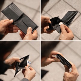 DONBOLSO Sevilla Premium Genuine Leather Wallet – Secure Coin Pocket & RFID Blocking – Classic Slim Design – Ideal for Men – 6 Dedicated Credit Card Slots – Durable & Stylish –