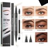 Microblading Eyebrow Pen, 2 in 1 Dual Ended Eyebrow Pencil,
