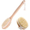 Cepillo para Ducha KJRIVER 2 en 1 de Madera Natural