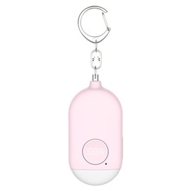 ZONADAH Safe Personal Alarm Personal Alarm for Women 130dB Loud Security Emergency Alarm LED Flashlight Keychain Alarm for Children Men Elderly Camping Pink