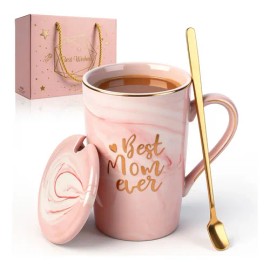 Taza De Café Con La Mejor Mamá Del Mundo, Regalo Novedoso Pa
