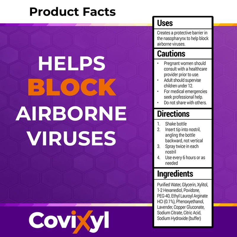 Covixyl Protective Nasal Spray, Immune Support and Aids Cold Defense,