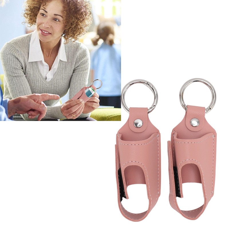 2pcs Asthma Inhaler Holder Portable Storage Protective PU Leather Asthma