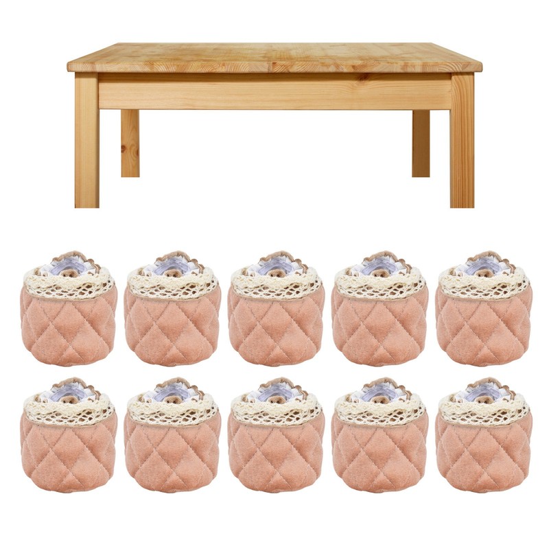 20Pcs Furniture Leg Covers Covers Flannel Lace Thickened Chair Legs