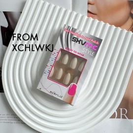 SXVME Nude Press on Nails Short Almond Shape, 30 Pcs Short False Nails Press ons Natural Acrylic Fake Nails Custom Solid Color Medium Natural Fit Glue on Nail For Women