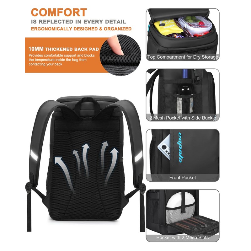 Capolo Cooler Backpack Insulated Waterproof for Women Men, Leak Proof
