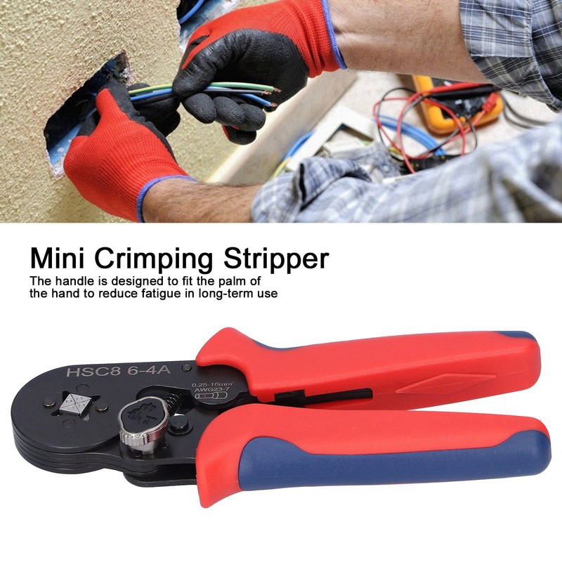 Mini Crimping Stripper Terminal Ratchet Wire SelfAdjusting Industrial Tool Upgraded