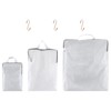 3Pcs Hanging Laundry Bags with S Hooks, 3 Different Size,