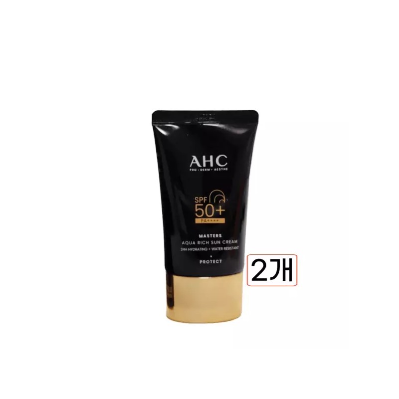 AHC 마스터즈 아쿠아리치 선크림 50ml 2개 AHC Masters Aqua Rich