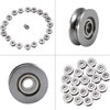 Fayelume 20 PCS Small Pulley, Small Bearings, V Groove Bearing,