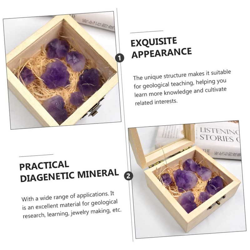 KICHOUSE 100g Amethyst Rough Ore Specimen for Teaching and Collection