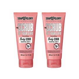 Soap & Glory Original Pink The Scrub Of Your Life Exfoliating Body Scrub - Smoothing & Buffing Scrub - Rose & Bergamot Body Polish - Brightening Scrub with Shea Butter & Vitamin E (200 ml, 2 pack)