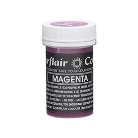 Sugarflair MAGENTA Purple Pastel Paste Gel Edible Food Icing Colouring
