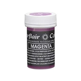 Sugarflair MAGENTA Purple Pastel Paste Gel Edible Food Icing Colouring