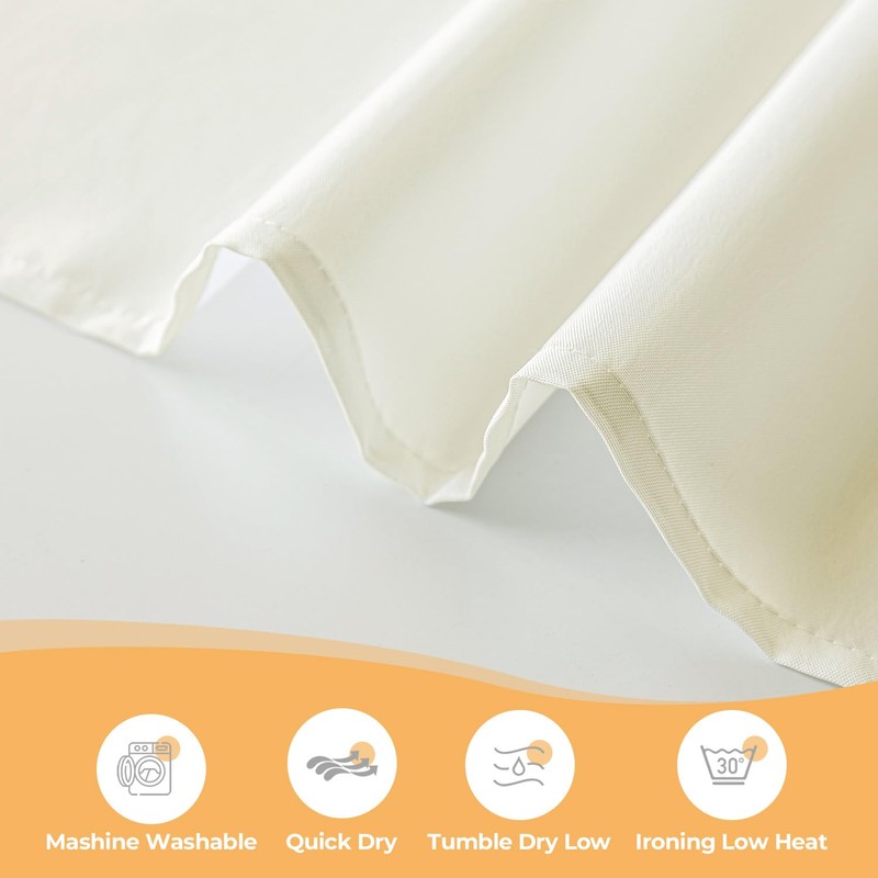 River Dream Beige Fabric Shower Curtain or Liner with Sheer