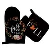 Mingnei Hello Fall Pumpkin Oven Mitts and Pot Holders Sets,