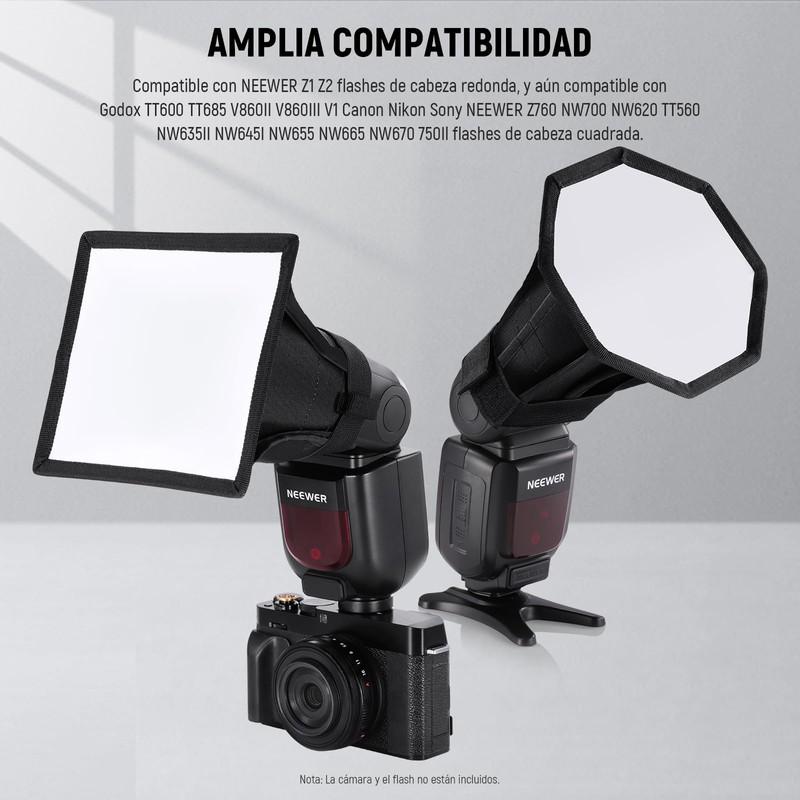 NEEWER Difusor de Flash Actualizado Speedlight Softbox Plegable 2 Pack,