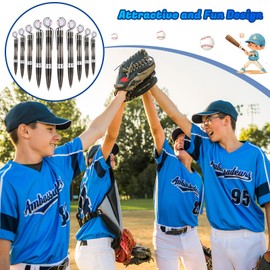 Zhanmai 24 Pcs Novelty Baseball Sports Ballpoint Pens Baseball Party Favors Cool Writing Pen for Students Supplies Stationery School Office Decor(Black)