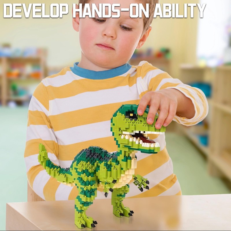 Myth Qholve Velociraptor Dino Building Block Set Detailed Dinosaur Model