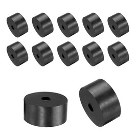 sourcing map 12pcs Rubber Spacers 40mm OD, 8mm ID, 20mm Height Round Anti Vibration Spacer Rubber Bushing Grommets Thick Rubber Washers for Home Car Accessories