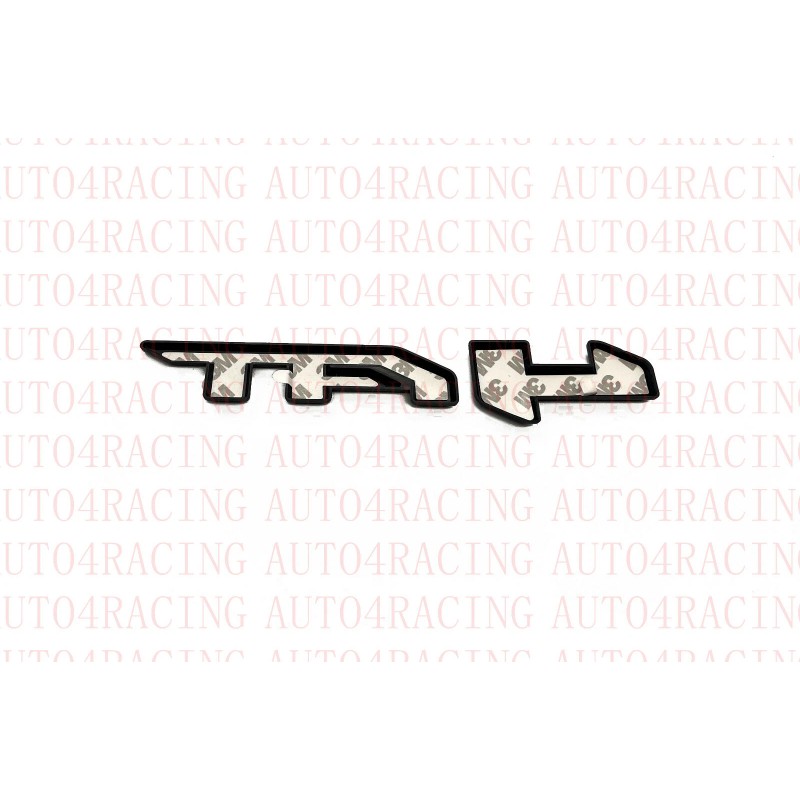overlay 2PCS Matte Black Red AT4 Emblem Sierra Fit 2019-2022