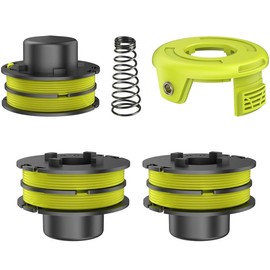 mzoLife Strimmer Spool Compatible with Ryobi RLT3525S, Double Autofeed Trimmer Line for Ryobi RAC118 RLT3525S, 8.4m 1.2 mm Autofeed Strimmers Replacement Spools with Cover and Spring