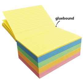 NOTI A6 Neon Multi-Coloured Flash Revision Record Index Cards with Headline, Cue Cards, Ruled Notecards, Assorted 5 Colours 100 Sheets Each Colour for School Office Home Study (Pack of 500)
