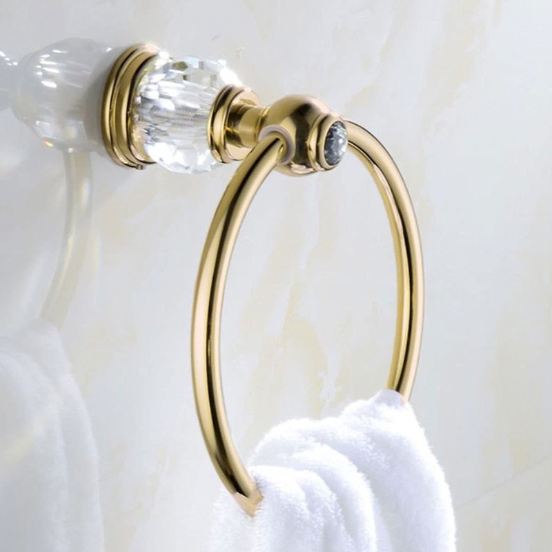 iikuru y146 Silver Towel Ring, Stylish, Towel Rack, Iron, Toilet