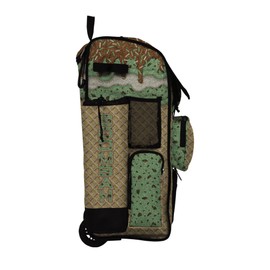 Boombah Rolling Superpack Baseball/Softball Gear Bag - Telescopic Handle - Holds 4 Bats - Wheeled Version - Ice Cream Mint Chocolate Chip Glitter Gold/Mint/Texas Orange