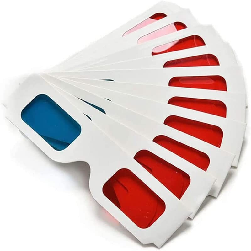 Castaic Red and cyan anaglyph 3D paper glasses with a