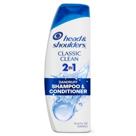 Head & Shoulders Classic Clean 2-in-1 Anti-Dandruff Shampoo and Conditioner, Travel Size, 72-Hour Protection, 8.45 fl oz