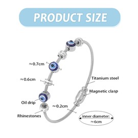 TTPSRY Women's Devil's Eye and Diamond Studded Bracelet Hypoallergenic Fashion Creative Bracelets Suitable for Everyday and Party Wear, Cubic Zirconia