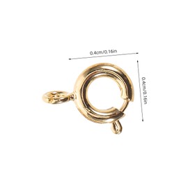 Gatuida 50PCS Gold Plated Spring Ring Clasps for Jewelry Making Sturdy Copper Necklace and Bracelet Connectors for Crafting Charm and Pendant Jewelry