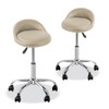 YK-9323 Stool with Adjustable Foot Rest Rolling Chair (Set of