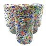 Hand Blown Mexican Drinking Glasses - Set of 6 Confetti