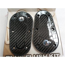 Racing Car Carbon Fiber Hood Pin Plus Flush Mount latch Kit Lock With Keys US TD