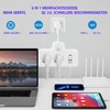 WEITINX Steckeradapter mit Touch-Nachtlicht, 2-Wege-Steckerverl?ngerung mit 2 Typ-C+2 USB-Anschl1ssen, EU-Steckdosenleisten-Wandsteckerverl?ngerung