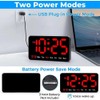 HiCOZZIE Digital Wall Clock, 9Inch LED Digital Clock Large Display