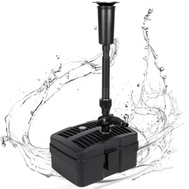 Anbull Pond Filter Fountain Pump, 660GPH 110V/50W Submersible Water Pump for Outdoor Ponds, All-in-One Pond Filter System with 5W UV-C Lamp for Clearing Pond Garden Fish Tank Aquarium