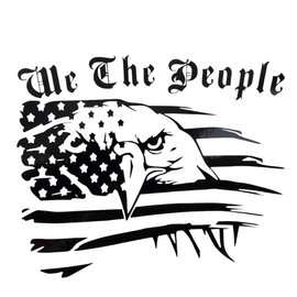 American Flag, We The People, Eagle, Vinyl Decal, Bumper Sticker, New, Gift