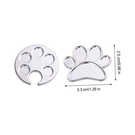 SAFIGLE 2pcs Nail Art Color Mixing Board Portable Manicure Tray for Creative Nail Display Silver for Home Salon Use Easy to Clean Multi Purpose Palette for Blending Colors